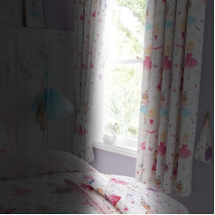 Happy Linen Company Isabella Girls Pink Polka Dot Curtains Set 66