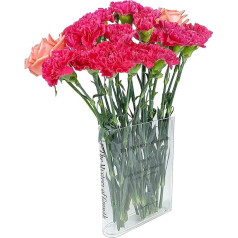 quiodok Acryl Buch Vasen Transparente Buchvase Clear Book Vase for Flowers Acryl Büchervase Klare Buchvase Buch Vase für Blumenarrangements Mittelstücke und Heimdekoration (20 * 18 * 5 см)