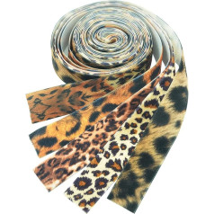 5 x Леопардовый принт Бархатная лента Ткань Лента 2,5 см