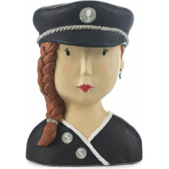 baden Import Laykopf Женщина-капитан, высота 25 см, подставка, декоративная голова, женская голова, украшение с головой