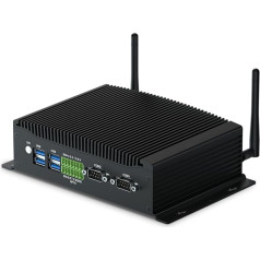 WEIDIAN мини ПК без вентилятора, безвентиляторный ПК Core i5 8260U промышленный мини ПК Win 11 Pro промышленный ПК мини компьютер Dual HD DP GPIO WiFi BT RS232 мини н
