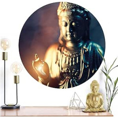 Grandora DL704-2 Wall Sticker Buddha Living Room Wall Sticker Bedroom Hallway Decoration