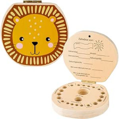 hej kiddo Tooth Box Milk Teeth | Tooth Box for Milk Teeth | Milk Tooth Box Boys & Girls for First Teeth | Tooth Fairy Gifts Boys | Milk Tooth Box (Lion)