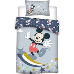 Baby Bedding Mickey 100% Cotton Duvet Cover 100 x 140 cm + Pillowcase 40 x 60 cm Blue