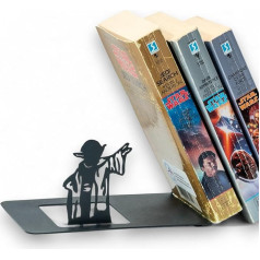 Renovatio Metal Bookends Masters Cute Bookends Decorative Unique Geeky Modern Bookends Anime Bookends Black Bookend Metal Office Home Cooler