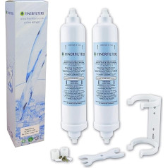 Фильтр для воды в холодильнике Finerfilters, совместим с фильтрами Samsung EF9603, WSF100, DA2910105J, BL9808, DD7098 и другими фильтрами для холодильников, подключает
