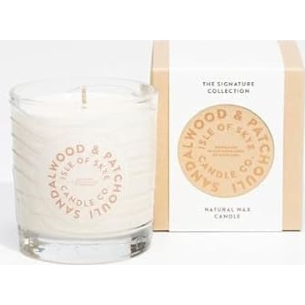 Маленькая зимняя свеча в банке от Isle of Skye Candle Company, сандаловое дерево и пачули, белый цвет