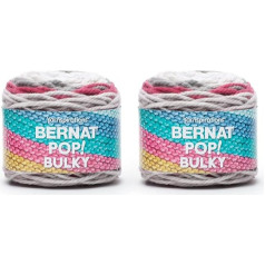 Пряжа Bernat Pop Bulky Poppy Gray - 2 упаковки по 280 г - акрил - 6 Super Bulky - 147 ярдов - вязание/кроше