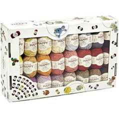 DMC Happy Chenille Velvet Thread 15 g Assorted Colours - Pack of 25