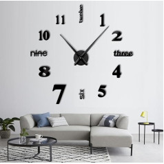 R&M ORIENT® 3D настенные часы большой современный немой DIY - роскошный подарок украшения - наклейка на стену - часы для офиса гостиная спальня дек