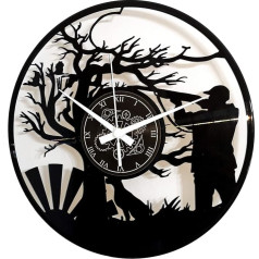 Instant Karma Clocks Виниловые Настенные Часы Охота Охотник Дробовик Лес Олень Мужчины Охотник Охота Идея Подарка Ручной Работы