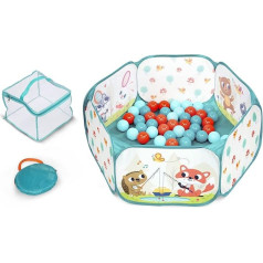 B. toys Baby Toy Ball Pit, складной манеж с 42 разноцветными мячами - в комплекте сумка для хранения мячей, детская игрушка для детей от 1 года