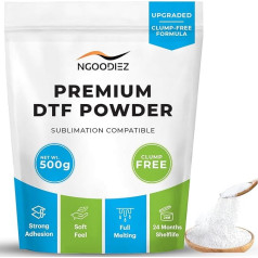 DTF Powder Digital Transfer Hot Melt Adhesive DTG PreTreat Powder for Direct Print on T-Shirts Textile 430 g / 15 oz