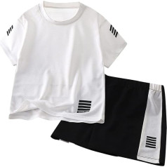 Детская одежда для мальчиков Toddler - лето 2 части детские наряды короткие Tracksuit T-Shirt + спортивные шорты Casual наряды свободные спортивные костюм