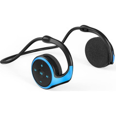 XUJAIOLQP Беспроводная гарнитура Bluetooth 5.0, стерео наушники с микрофоном, поддержкой TF Card и FM-радио, водонепроницаемые, потогонные для спорта, бег