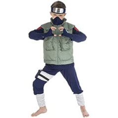 CoolChange Kakashi Hatake Children's Costume from Naruto Shippuden | Includes Headband, Vest & Mask | Children's Size: 140