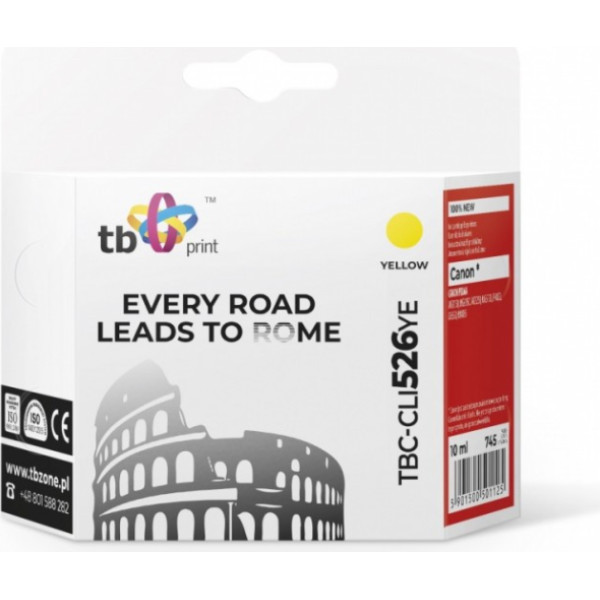 Ink for canon pixma ip 4850 tbc-cli526ye ye