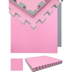 eyepower 3.2 m² Professional Fitness Mat Thickness 2 cm – Set of 4 90 x 90 cm Training Mat – Floor Protection Mat for Fitness Equipment – Weights Dumbbell Power Station Treadmill Rowing Machine