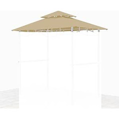 GRASEKAMP Qualität seit 1972 Replacement Roof for BBQ Grill Gazebo 1.5 x 2.4 m Sand Shelter Double Roof Gazebo