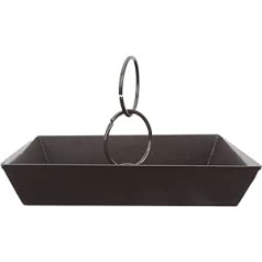 YARNOW Rain Chain Basin Decorative Gutter Rain Collector Cups Roof Rain Bowl Fountain Bowl Bird Bath with Attachment Chain for Outdoor Garden Balcony Black