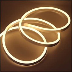 XUNATA Neon LED Strip Warm White, 220 V 2835 120 LEDs/m IP65 Waterproof, Diffusion Flex LED Tube for Home DIY Festival Decoration 10 m