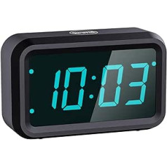 Timegyro LED Digital Clock Battery Operated Alarm Clock for Bedroom