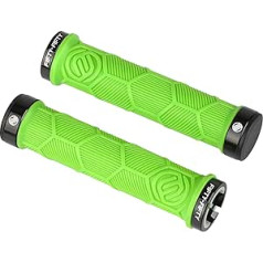 FIFTY-FIFTY MTB Grips, Bicycle Grips Mountain Bike Made of Non-Slip Rubber, Double Lock-on Bicycle Grips / Handlebar Grips for All-Mountain, Enduro, Downhill, E-Bike, Cross-Country