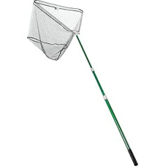 Zite Fishing Hammer Head Landing Net Fishing Rubberised Large Telescopic Fishing Landing Net 3 m for Carp, Predatory Fish & More