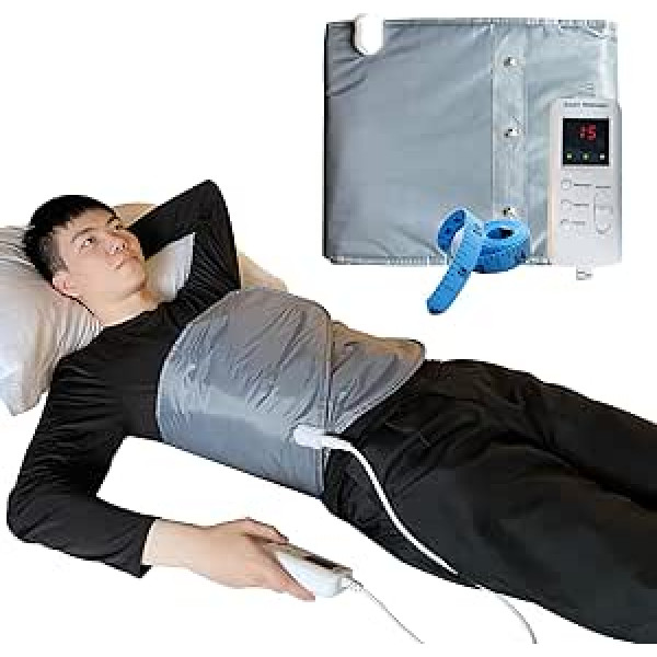 Atdoriat Sauna Belt Hot Compress Vibration Massage Fast Heating Belt for Waist and Belly Body Shape Waist Curve (Wide Updated Version)