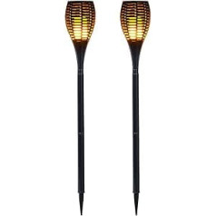 Luminea Garden Torches: Set of 2 LED Garden Torches, Realistic Flame Flickering, 2,000 mAh Battery (LED Torches Outdoor, LED Torch Outdoor, Outdoor Lighting)