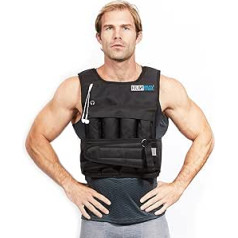RUNMax 12lbs-140lbs Adjustable Weighted Vest with Shoulder Pads option. Workout vest for men and women