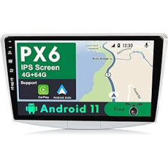 JOYX PX6 Android 11 Car Radio Suitable for Passat B6 / B7 Magotan/CC (2010-2018) - [4G64G] - Rear View Camera Canbus Free - 10.1 Inch 2 DIN - Supports DAB Steering Wheel Control 4G WiFi BT4.0 Carplay