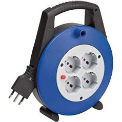 Brennenstuhl Vario Line – 15 MT CABLE REEL WITH 4 SOCKETS Italian, Blue