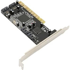 Bewinner PCI to 4-Port SATA Card, 4 Channel PCI SATA Controller with 1.5Gbps Transmission, Hard Drive Easy to Install SATA Expansion Card for Desktop PC