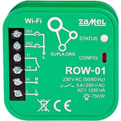 Funksteuerung der neuesten Generation zukunftsweisend klein professionalell zuverlässig hochwertig elektrisch langlebig двунаправленный Wi-Fi-Empfänger 1 Kanal ROW-01 Supla Zamel