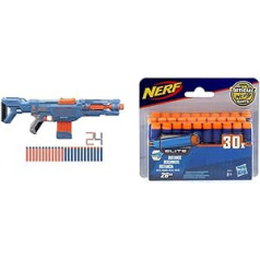 Бластер Nerf E9533EU4 Elite 2 Echo CS-10 — 24 дротика Nerf, магазин с зажимом на 10 дротиков, съемная подставка для плеча и удлинитель ствола, а также запасной