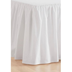 Jotex Zack Valance Bed Skirt, 100% высококачественный органический хлопок, высота 60 см, белый, 140 x 200 см