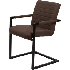 La Silla Española La Chaise Spola Kapileira Chair Faux Leather Brown 54,5 см (Ш) x 62,5 см (Г) x 87 см (В)