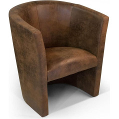 Moebel-Eins Charly Gobi 03 Cocktail Chair Synthetic Fibre Brown
