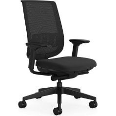 Steelcase Reply Air Эргономичное офисное кресло с регулируемой высотой, поясничной поддержкой и подлокотниками, дышащей сеткой для спины черного ц