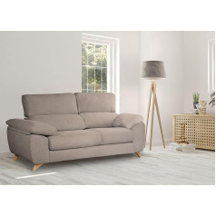 ‎Dmora Dmora Solid Crystal Upholstered Fabric 2 Seater Multi Position Sofa 170 x 85 x 107 см Taupe