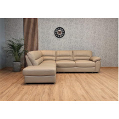 Quattro Meble Balticus Суперкомфортный угловой диван из натуральной кожи 265 x 210 см Кожаный диван-диван с функцией кровати и ящиком для кровати Углово