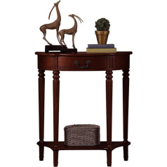 Generic Консольные столы Консольный стол для прихожей из массива дерева, узкие прихожие столы, деревенский полукруглый стол с местом для хран