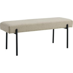 House Nordic Скамья для гостиной Swindon Sand Bench с черными ножками 100 см