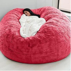 Lhnt 6 футов большой чехол для кресла Bean Bag, чехол для кресла Bean Bag без наполнителя, моющийся чехол для ленивого шезлонга, хранение плюшевых игр
