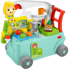 Fisher Price HCK56 Laugh & Learn 3-in-1 On-the-Go Camper, музыкальные ходунки и центр активности для младенцев и малышей