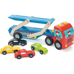 Le Toy Van - Игровой набор из дерева с 4 деревянными машинками | Для девочек и мальчиков Ролевая игра с транспортным средством для детей - Подходи