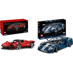 LEGO 42143 Technic Ferrari Daytona SP3 1:8 Scale Model Car Kit & 42154 Technic Ford GT 2022 Car Model Kit for Adults