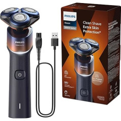 Электробритва Philips Shaver Series 5000X для влажного и сухого бритья, технология Skin Protect, гибкая бритвенная головка на 360 градусов, быстрая зарядка за 