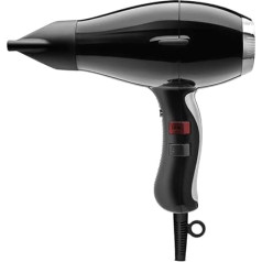 Elchim 3900 Healthy Ionic Black & Silver | Professioneller, leiser, leichter und einfach zu handhabender Haartrockner für gesundes, weiches und glänzendes Haar |30% Verkürzte Trockenzeit - 2400W